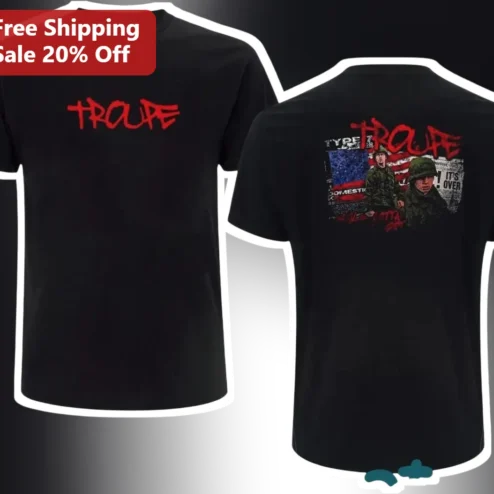 Troupe Tyrant Domestic It's Over Military Graphic Tee Black Soldier Distressed Streetwear Shirt