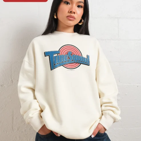 TuneSquad Sweatshirt Retro Music Logo Crewneck for Women Men