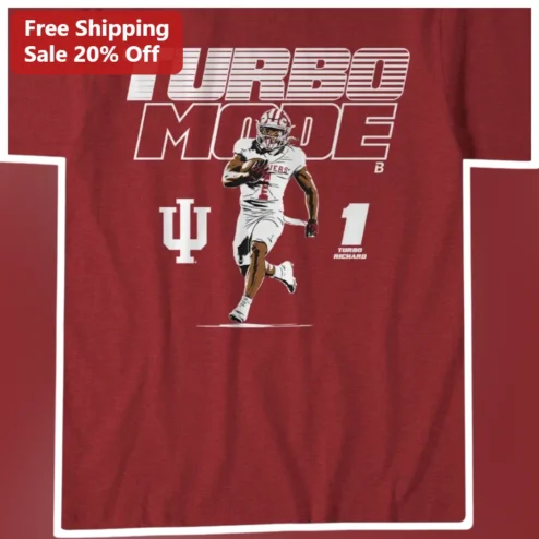 Turbo Mode Indiana Hoosiers Football Tee Richard Lagow College Fan Gear