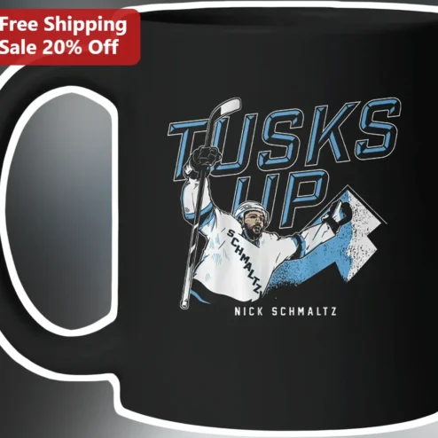 TUSKS UP Mug Nick Schmaltz Hockey Fan Gift Arizona Coyotes Coffee Cup