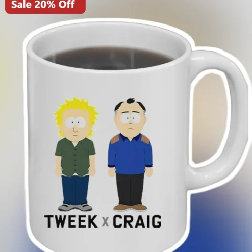 Tweek x Craig South Park Mug Tweek Tweak and Craig Tucker Cartoon Ceramic Coffee Cup Gift for Fans