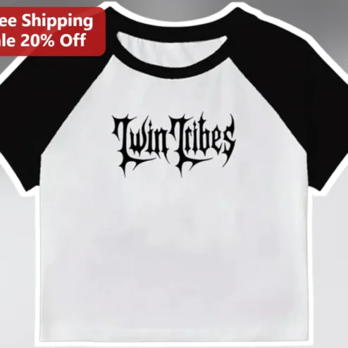 Twin Tribes Raglan Tee Gothic Dark Wave Merch Shirt
