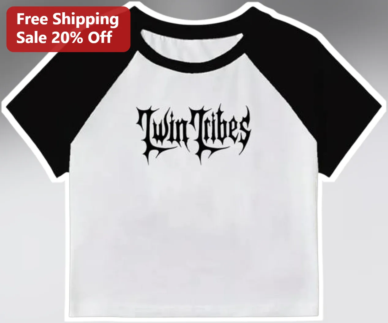 Twin Tribes Raglan Tee Gothic Dark Wave Merch Shirt