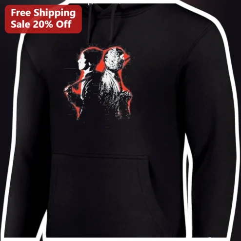 Two Figures Back to Black Hoodie Retro Italian Sportswear Streetwear Graphic Pullover