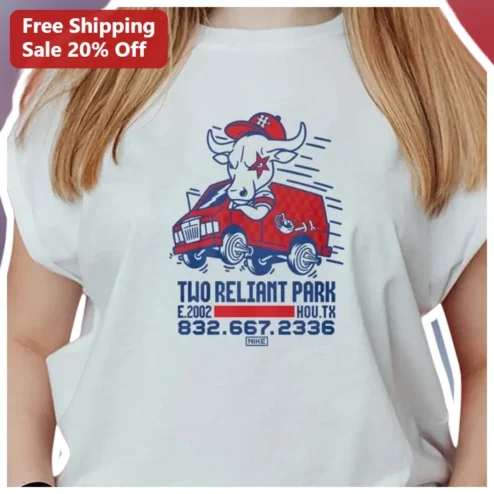 Two Reliant Park E.2002 HOU.TX Jaxson De Ville Houston Texans Graphic Tee