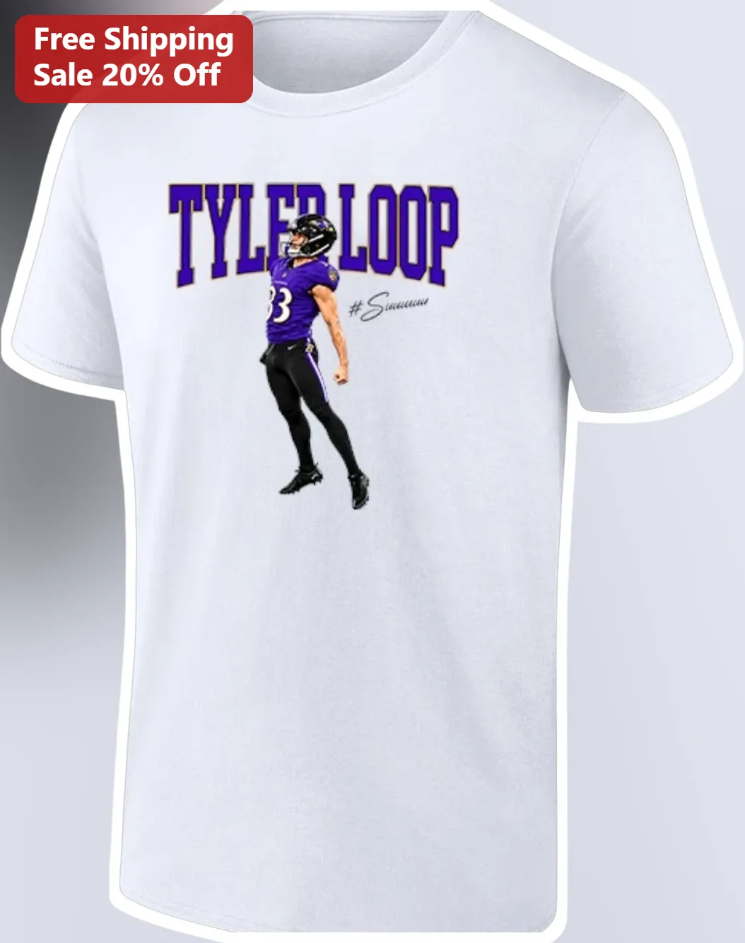 Tyler Loop Baltimore Ravens NFL Fan Gear Tee