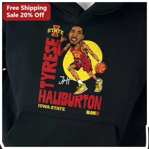 Tyrese Haliburton Iowa State Cyclones Hoodie Basketball Fan Gift available at our Chicago, Illinois warehouse