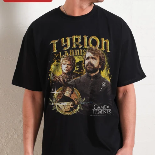 Tyrion Lannister Game of Thrones Tee Vintage House Lannister Graphic Shirt for Fantasy Fans