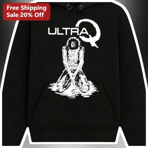 ULTRA Q Hoodie Quavo Migos Streetwear Black Pullover Sweatshirt Hip Hop Apparel