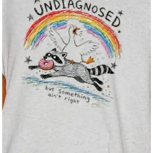 UNDIAGNOSED But Something Ain't Right Funny Raccoon Goose Graphic Tee