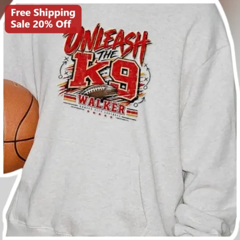 UNLEASH THE K9 Sweatshirt Football Dog Lover Gift Vintage Distressed Crewneck for Men Women