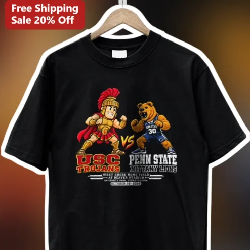 USC Trojans vs Penn State Nittany Lions West Shore Home Field at Beaver Stadium Game Day Tee