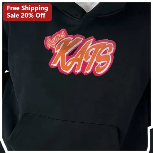Vamos KATS Hoodie Retro Cat Lover Streetwear Pullover