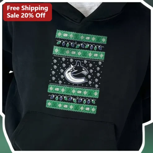 Vancouver Canucks Ugly Christmas Sweater Hoodie NHL Fan Holiday Gift