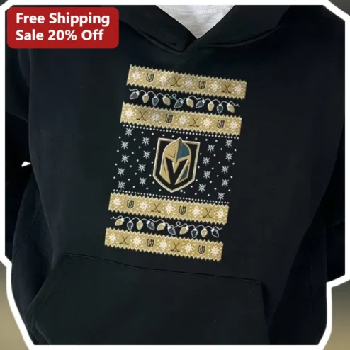 Vegas Golden Knights Ugly Christmas Sweater Hoodie NHL Holiday Fan Gear Gift