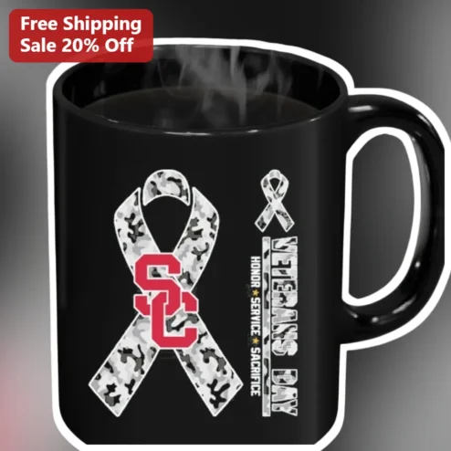 Veterans Day Honor Service Sacrifice Mug Military Camo SC Logo Gift for Veterans