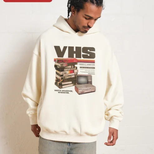 VHS Watch Whatever Whenever Retro Horror Hoodie