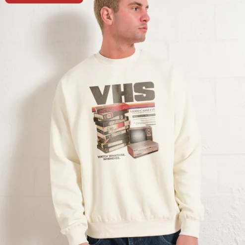 VHS Watch Whatever Whenever Retro Nostalgia Sweatshirt