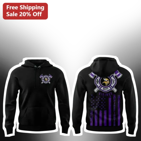 Vikings Fire Dept First Responder Hoodie Minnesota Vikings Fan Gift