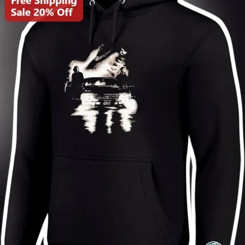 Vintage Car Smoke Hoodie Men Retro Automotive Graphic Pullover
