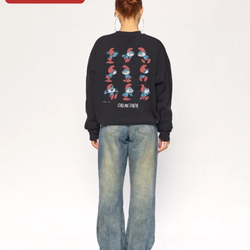 Vintage Since 1928 The Smurfs Sweatshirt Retro Pop Culture Crewneck Gift on a hanger, ready to ship from Chicago, Illinois