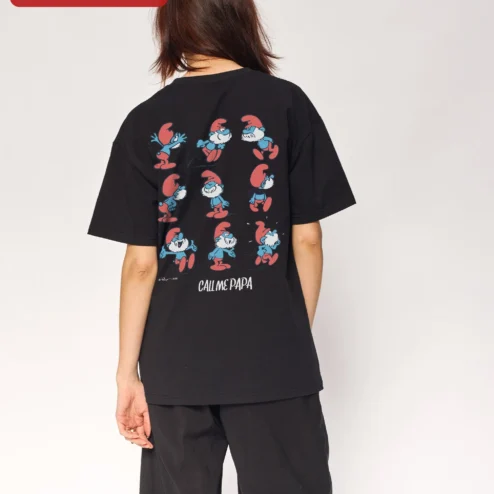 Customer in Chicago, Illinois wearing Vintage Since 1958 The Smurfs Graphic Tee Retro Cartoon Birthday Gift