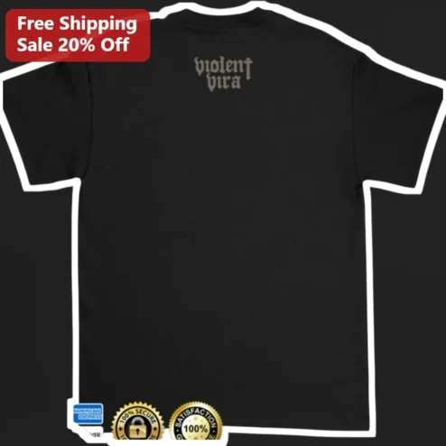 Violent Vira Tee Gothic Metal Band Merch Black T-Shirt for Men Women