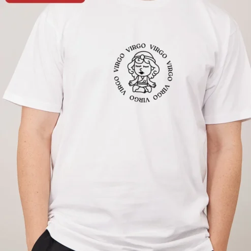 Virgo Zodiac Sign Cute Kawaii Astrology Tee Birthday Gift for Women Men