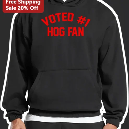 Voted #1 Hog Fan Hoodie Funny Arkansas Razorback Gift for Men Women