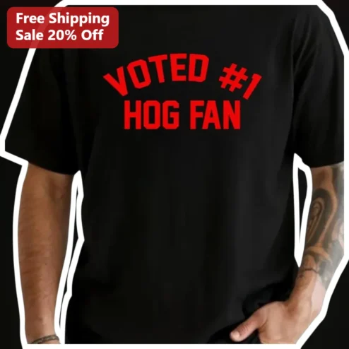 Voted #1 Hog Fan Tee Razorback Pride Graphic Shirt for Men