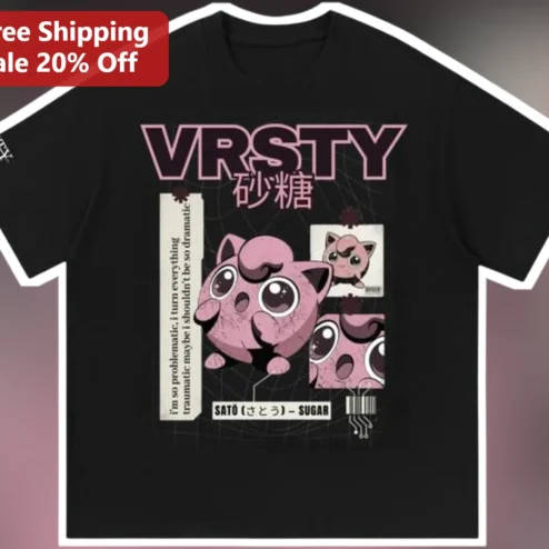 VRSTY SATÔ SUGAR Jigglypuff Anime Streetwear Tee