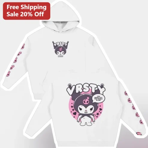 VRSTY You Bring Out The Worst In Me Kuromi Hoodie Sarcastic Gift Streetwear