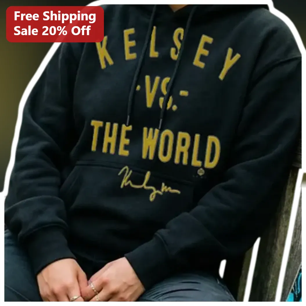 VS. THE WORLD Custom Name Hoodie Personalized Signature Gift for Men Women