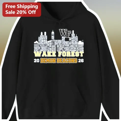 Wake Forest Demon Deacons Hoodie Personalized Custom Name Class of Year College Football Fan Gift