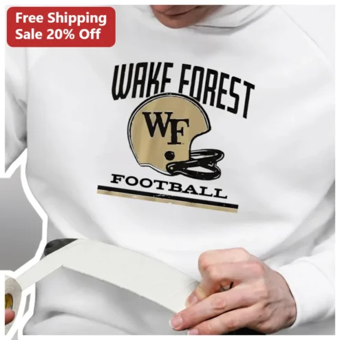 Wake Forest Football Hoodie Vintage Retro Demon Deacons College Fan Apparel available at our Chicago, Illinois warehouse