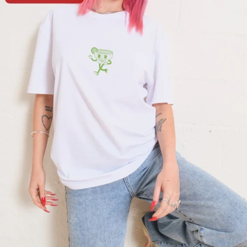 Walking Margarita Glass Graphic Tee Funny Cocktail Shirt for Women Men Summer Party Gift on a hanger, ready to ship from Chicago, Illinois