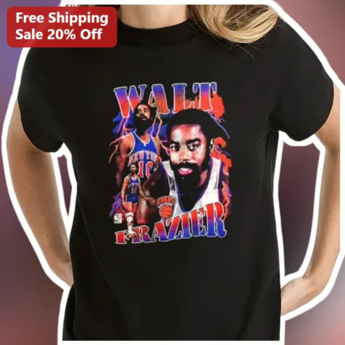 Walt Frazier Clyde The Glide Vintage Retro Basketball Tee NY Knicks Legend Graphic Shirt