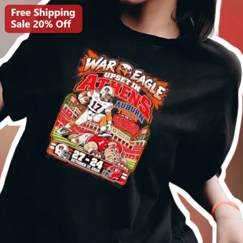 War Eagle Upset In Athens Vintage Football Graphic Tee