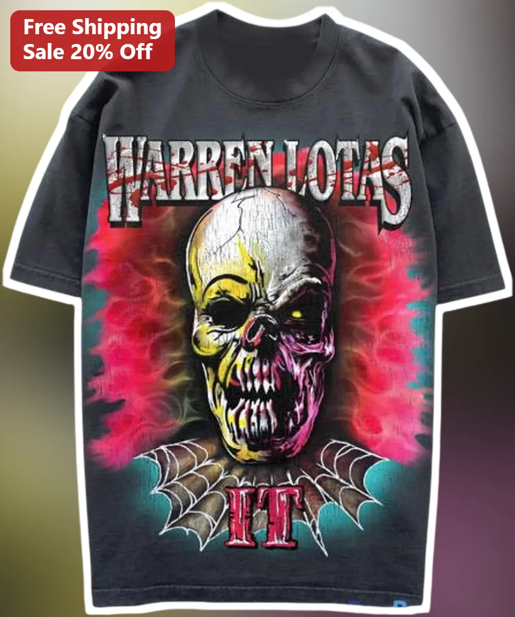 Warren Lotas It Tee Luxury Streetwear Gothic Skull Graphic Shirt