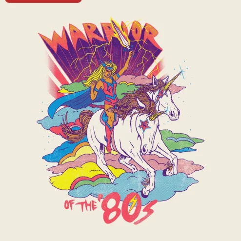 Customer in Chicago, Illinois wearing Warrior of the '80s She-Ra Graphic Tee Retro 1980s Cartoon Nostalgia Shirt
