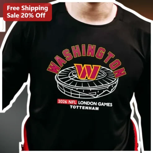 Washington Commanders 2026 NFL London Games Tottenham Long Sleeve Tee