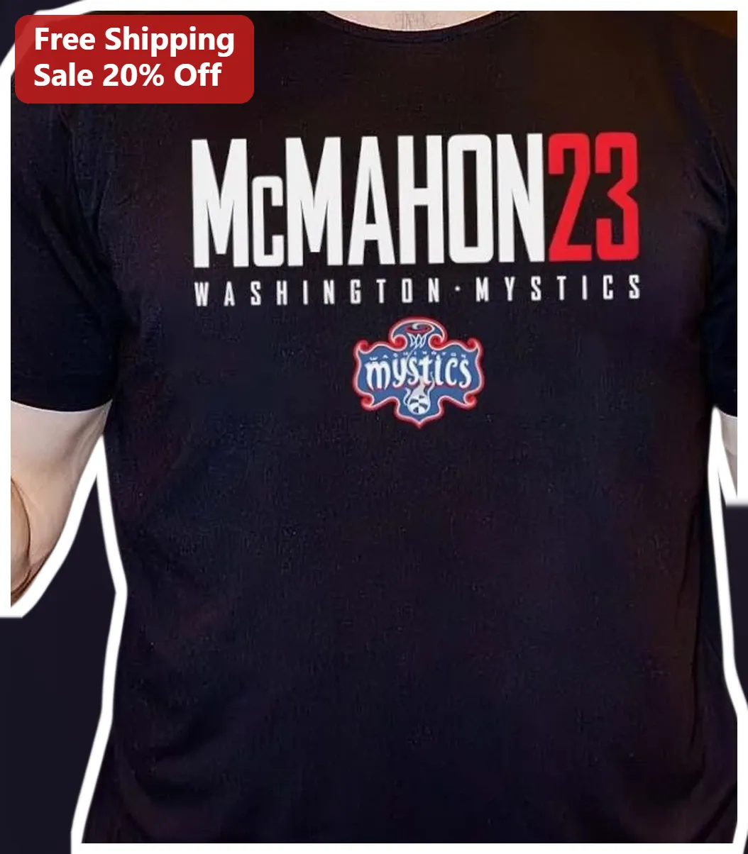 Washington Mystics Tee Black WNBA Fan Gear Custom Name Number Basketball Apparel Gift