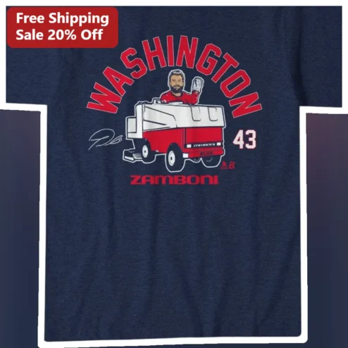 Washington Zamboni Tom Wilson Signature Graphic Tee for Hockey Fans