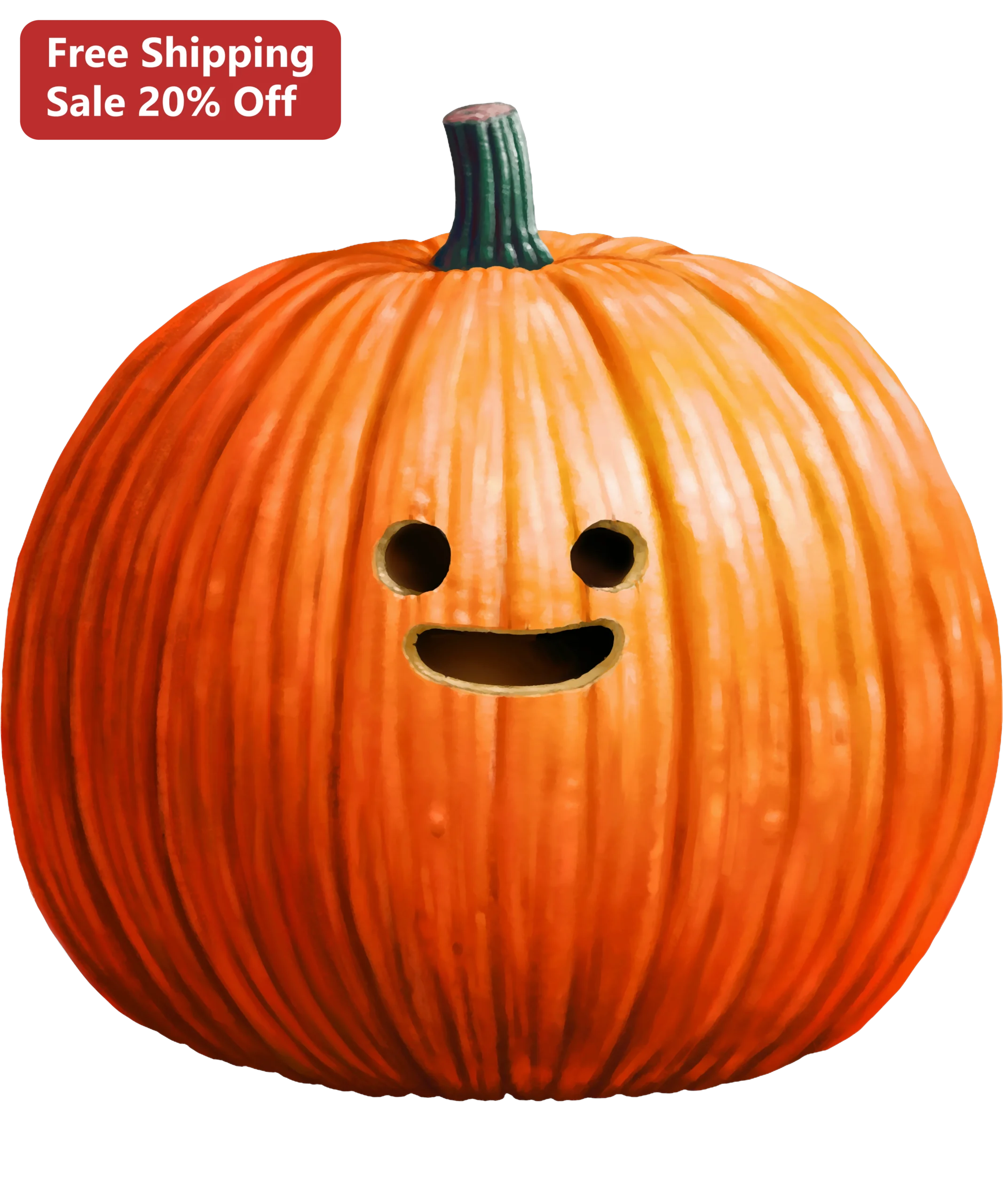 Watercolor Happy Pumpkin Clipart Cute Halloween Thanksgiving Fall PNG Digital Download