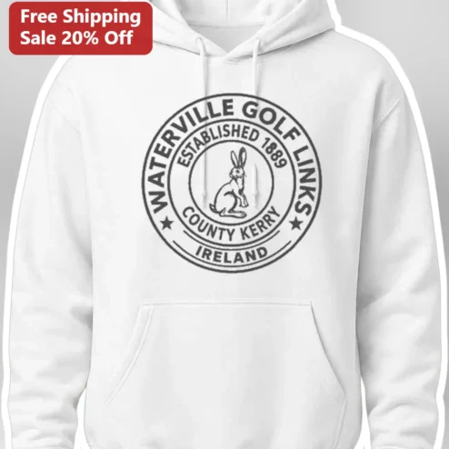 Waterville Golf Links County Kerry Ireland Hoodie Vintage Crest Design Irish Golf Souvenir Apparel