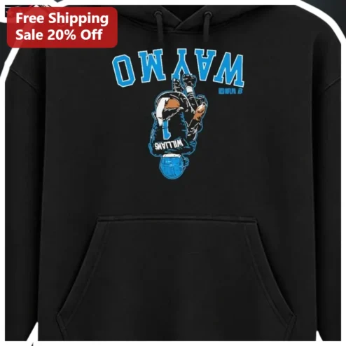 WAYMO Hoodie Vintage Football Player Distressed Graphic Pullover Unisex Apparel Gift available at our Chicago, Illinois warehouse