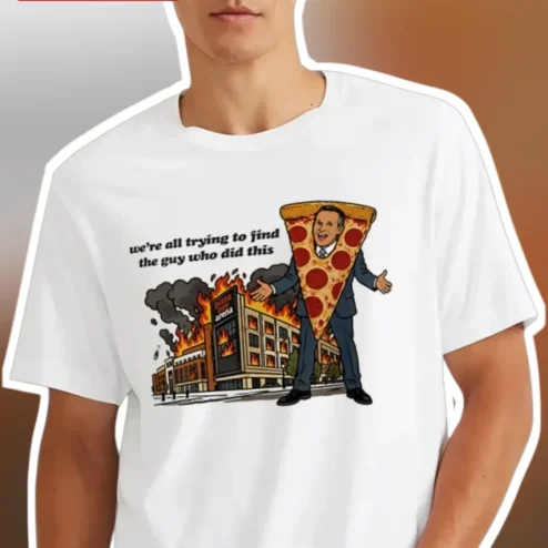 We're All Trying To Find The Guy Who Did This Tee Joe Tsai Pizza Hut Arena Meme Graphic T-Shirt