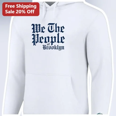 We The People of Brooklyn Hoodie Vintage Blackletter Typography NYC Local Pride Pullover