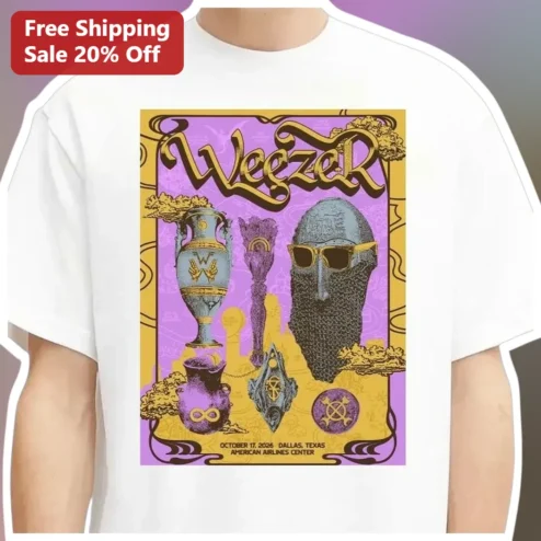 Weezer October 17 2026 Dallas American Airlines Center The Gathering Tour Tee