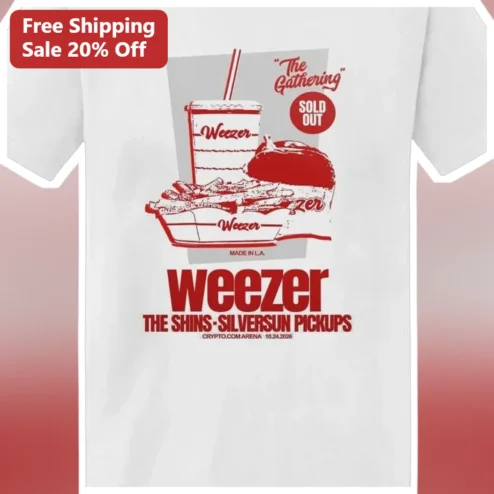 Weezer The Gathering Tour Tee Silversun Pickups The Shins Made in L.A. Vintage Concert Merch